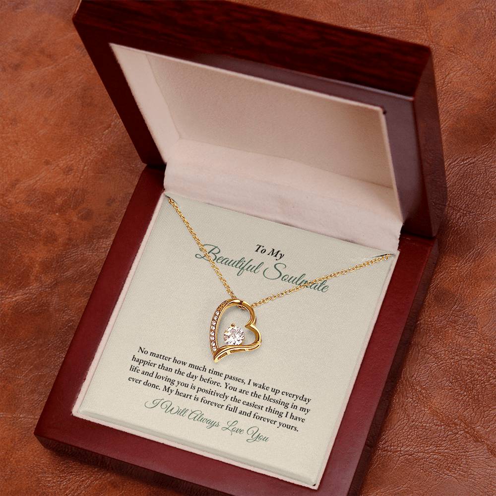 To My Soulmate | No Matter How Much | Forever Love Necklace