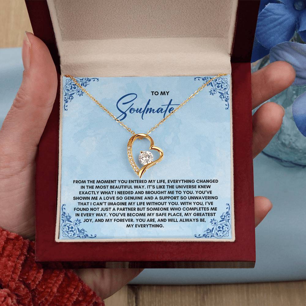 To My Soulmate | From The Moment You Entered| Forever Love Necklace