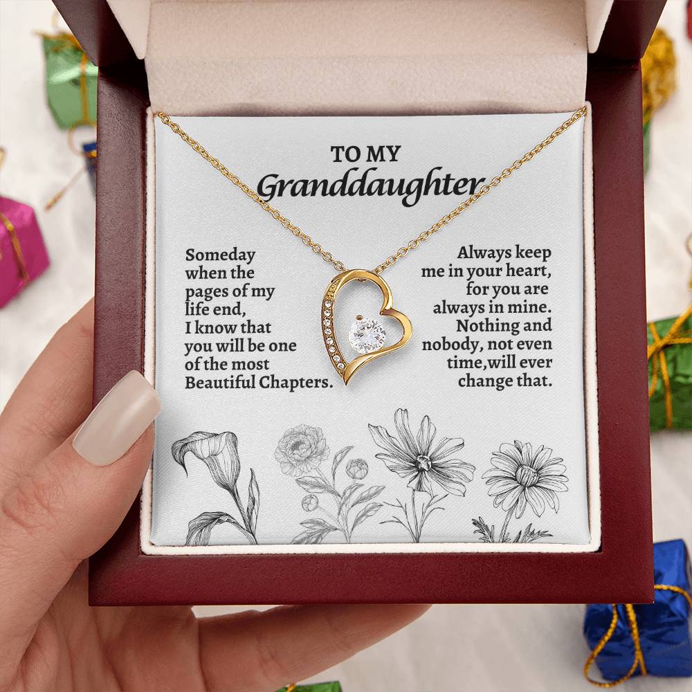 To My GrandDaughter | Someday When The Pages of My Life End | Forever Love Necklace