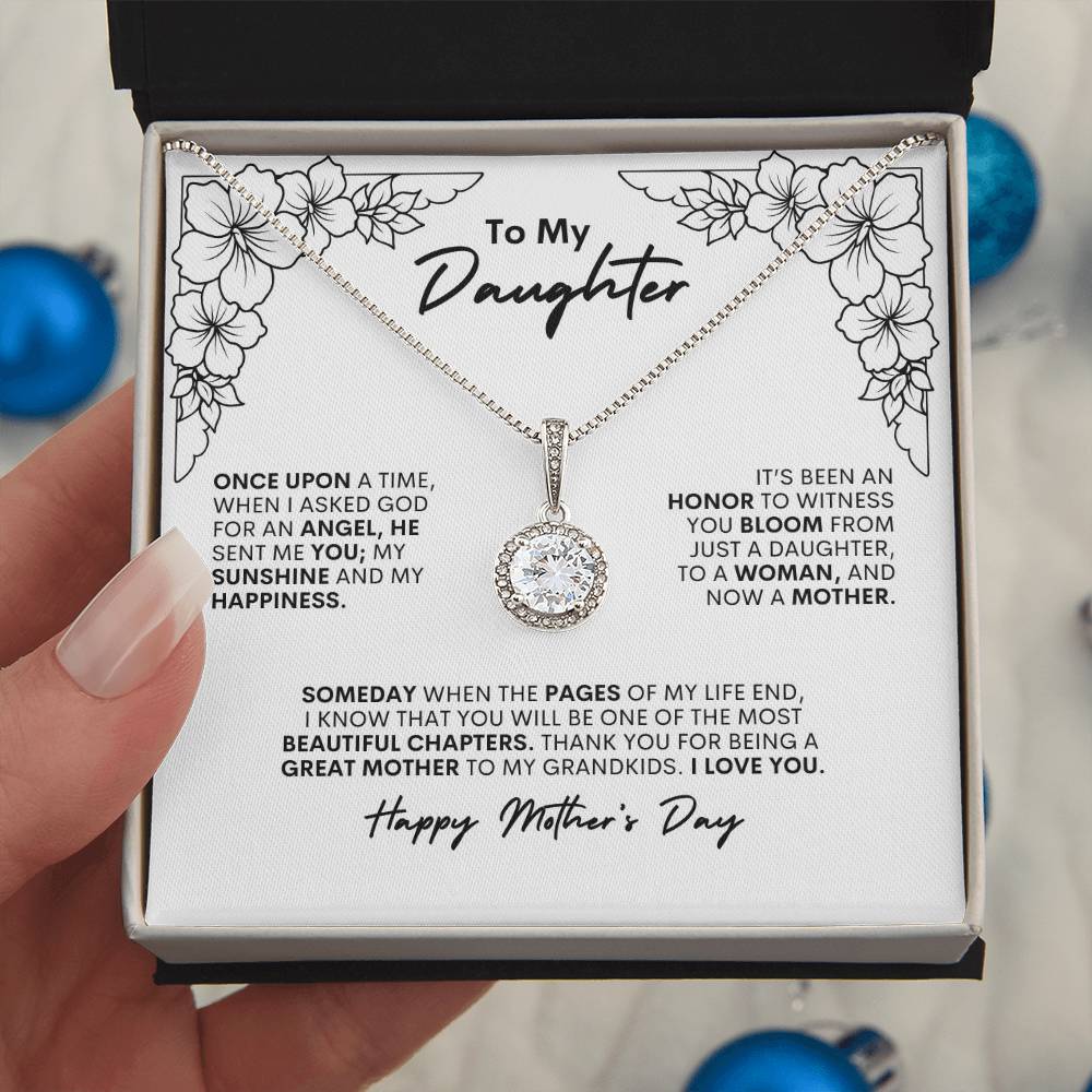 To My Daughter | Once Upon  A Time When Asked God For An Angel | Eternal Hope Necklace