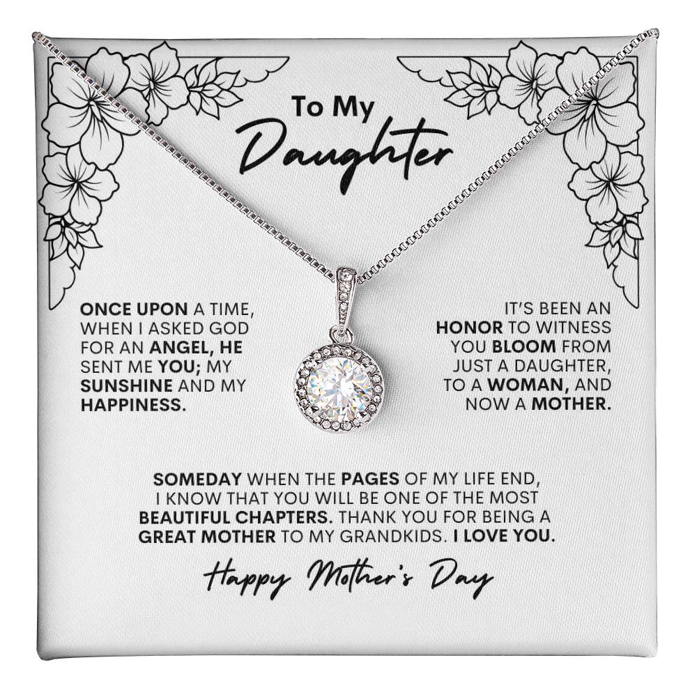 To My Daughter | Once Upon  A Time When Asked God For An Angel | Eternal Hope Necklace