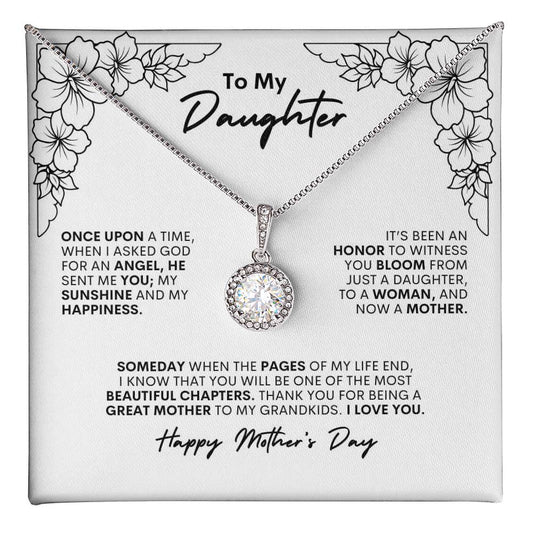 To My Daughter | Once Upon  A Time When Asked God For An Angel | Eternal Hope Necklace