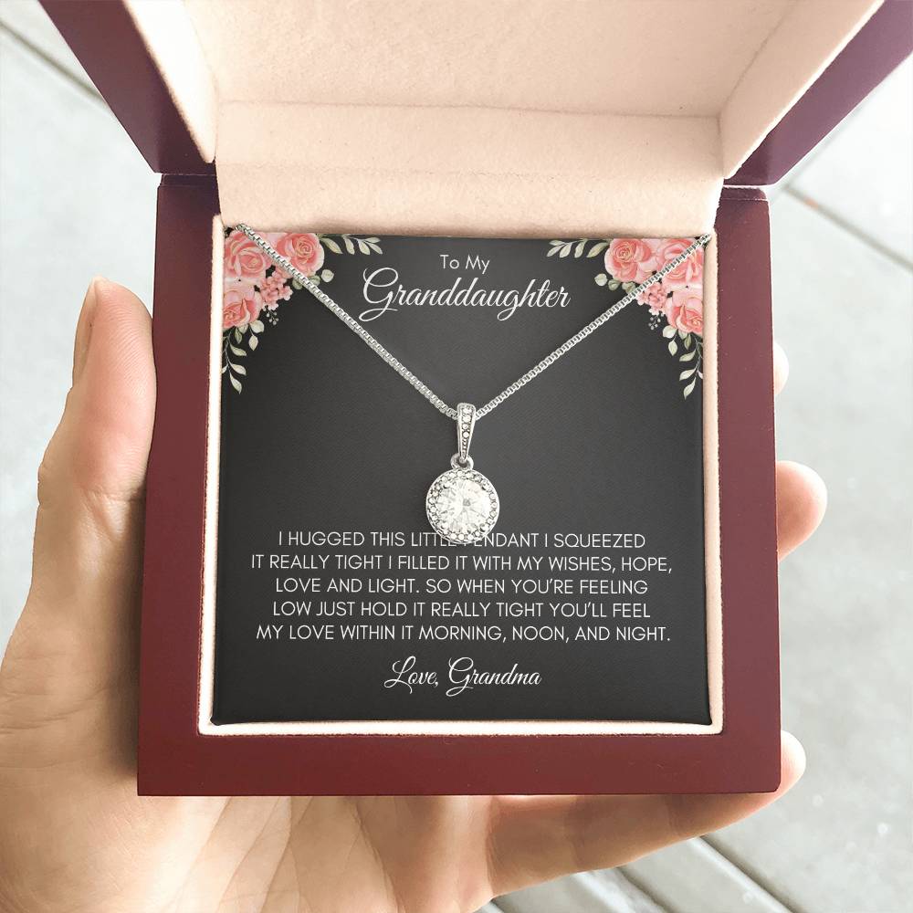 To My Grand Daughter | I Hugged This Little Pendant | Eternal Hope Necklace