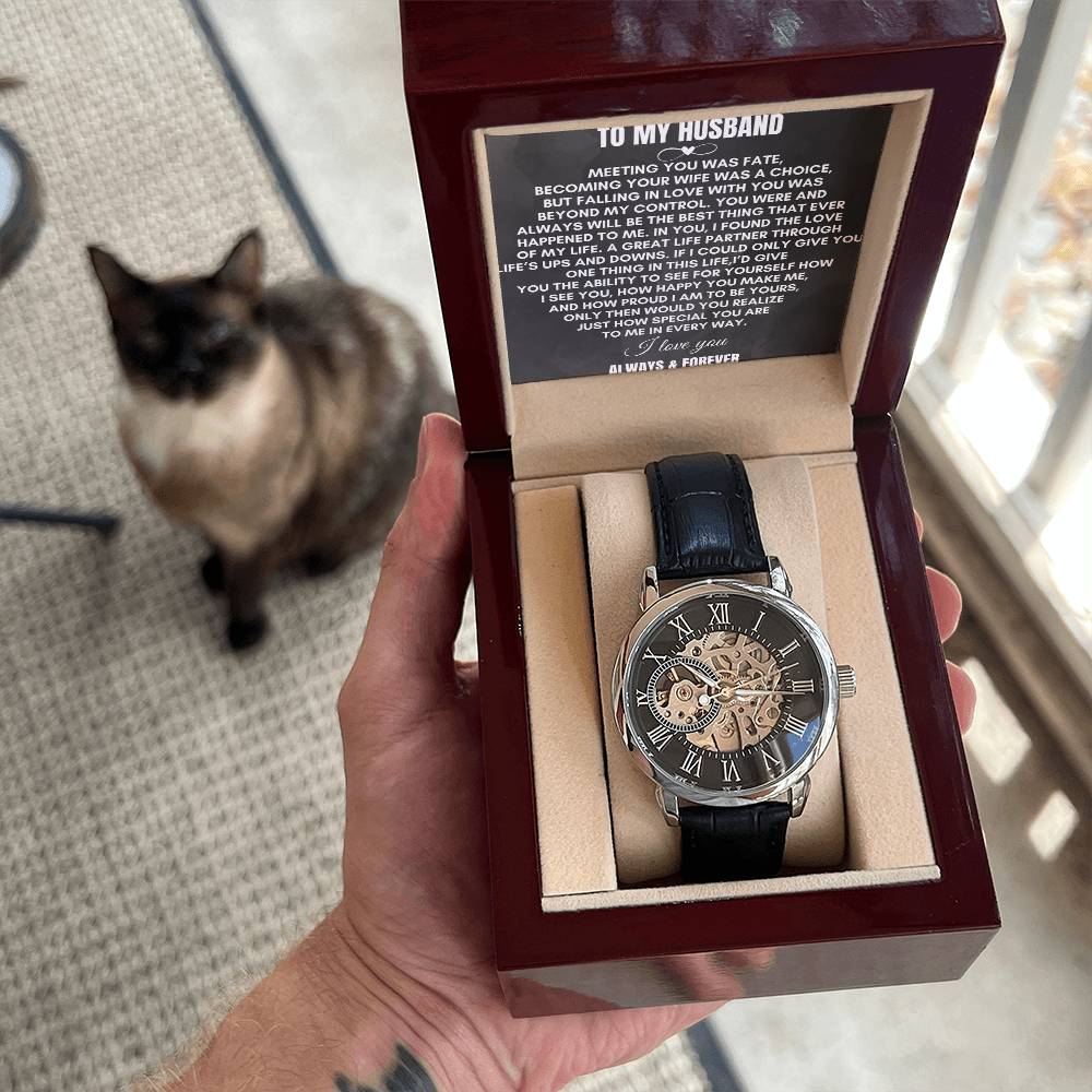 To My Husband | Meeting You Was Fate | Openwork Watch