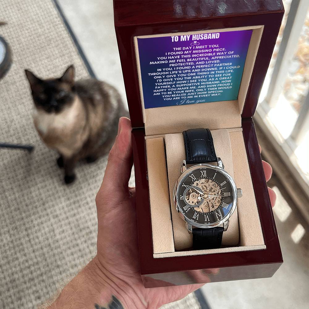 To My Husband | The Day I Meet You | Openwork Watch