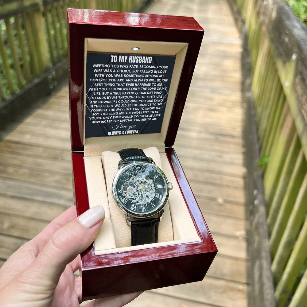 To My Husband | Meeting You Was Fate | Openwork Watch