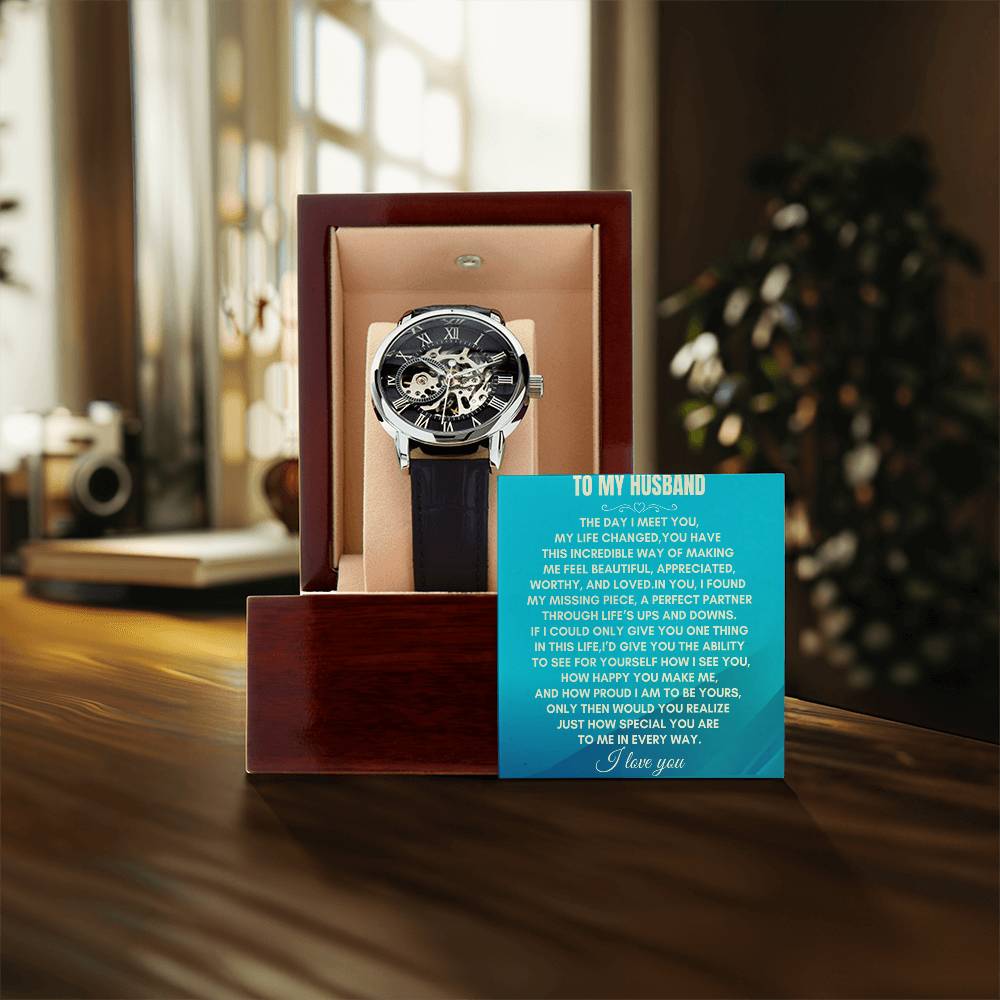 To My Husband | The Day I Meet You | Openwork Watch