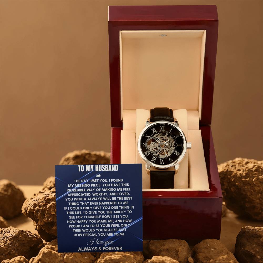 To My Husband | The Day I Meet You | Openwork Watch