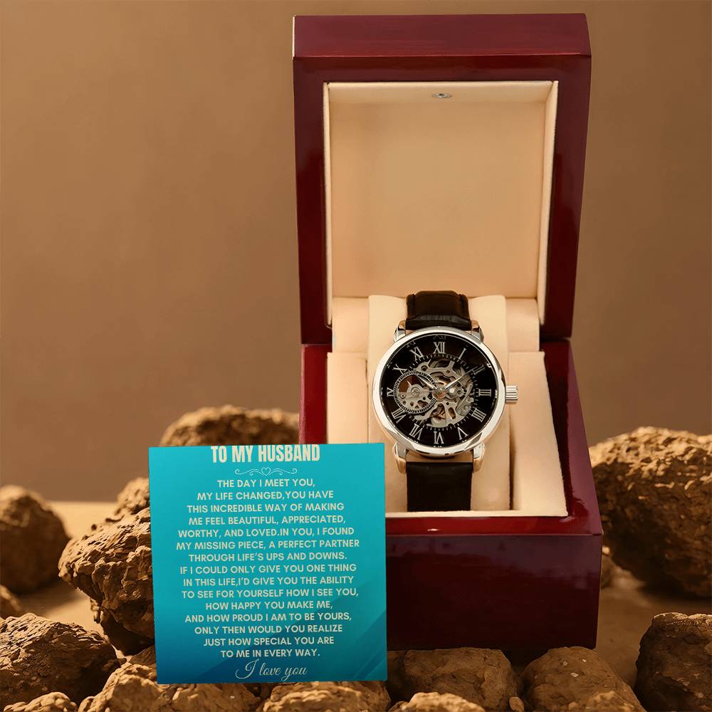 To My Husband | The Day I Meet You | Openwork Watch