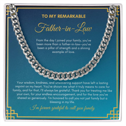 To My Father In Love | From The Day I Joined Your Family | Cuban Link Chain