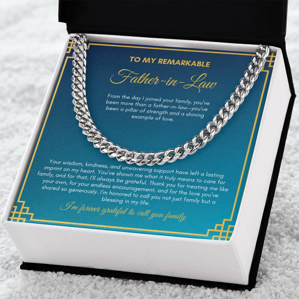 To My Father In Love | From The Day I Joined Your Family | Cuban Link Chain