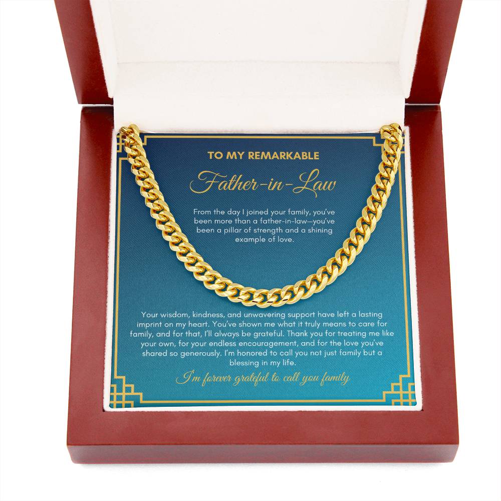 To My Father In Love | From The Day I Joined Your Family | Cuban Link Chain