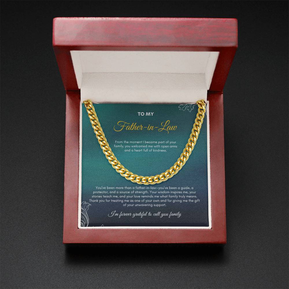 To My Father In Love | From The Moment I Became Part Of Your family | Cuban Link Chain