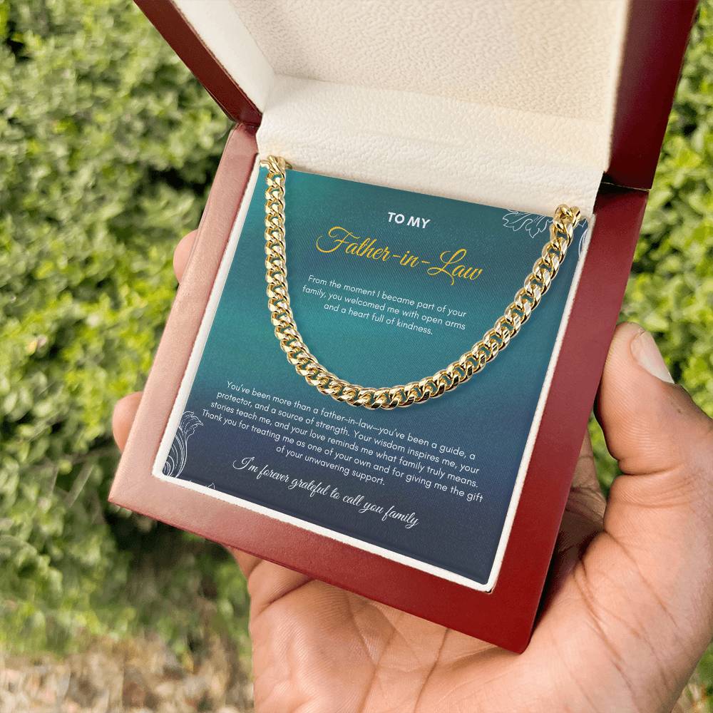 To My Father In Love | From The Moment I Became Part Of Your family | Cuban Link Chain