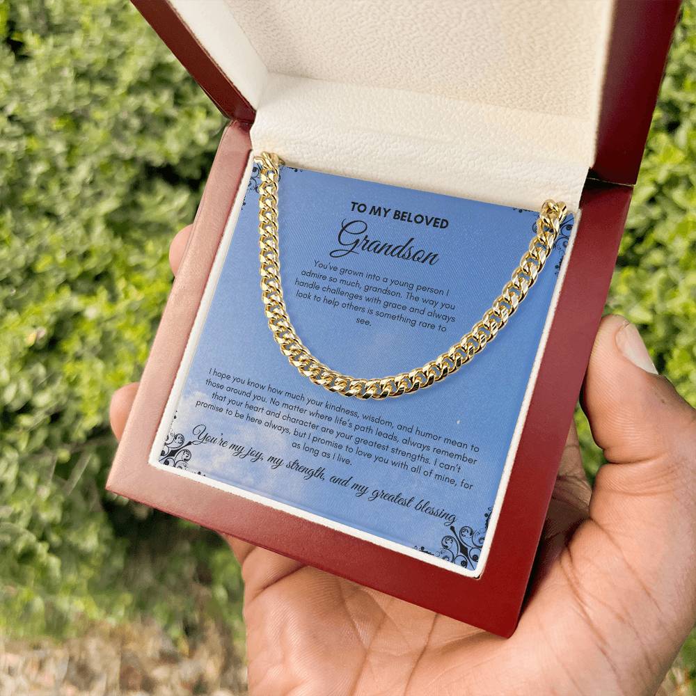 To My Grandson | You've Grown Into A Young Person | Cuban Link Chain