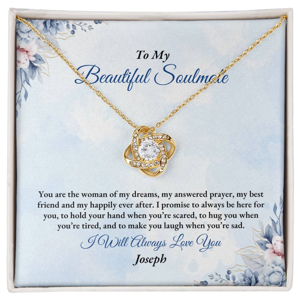 To My Soulmate | You Are The Woman | Love Knot Necklace