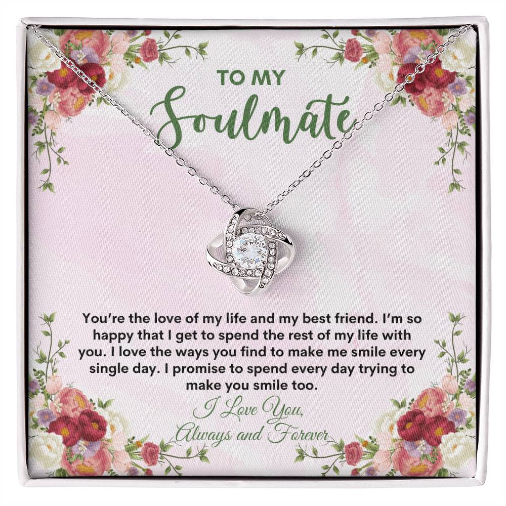 To My Soulmate | You're The Love | Love Knot Necklace