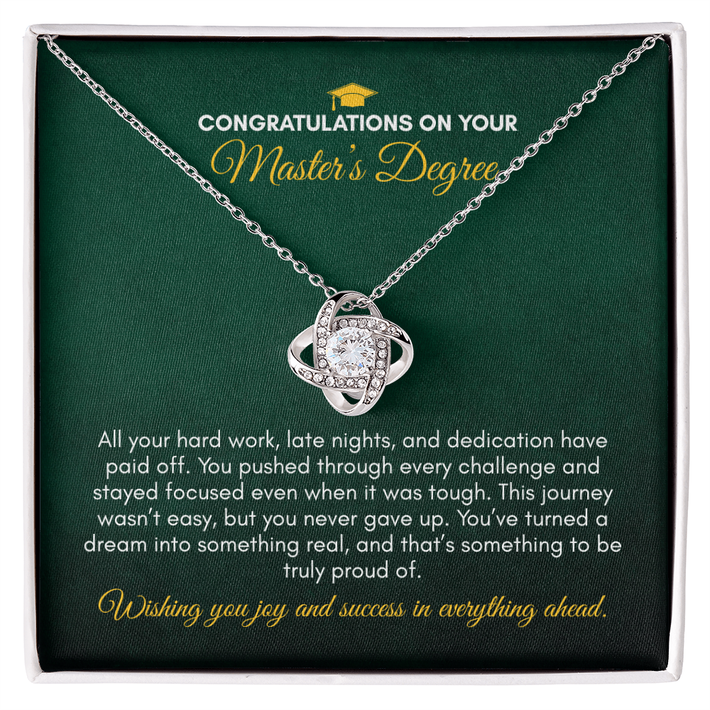 Graduation | Congratulations On Your Master Degree | Love Knot Necklace