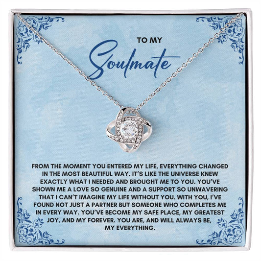 To My Soulmate | From The Moment | Love Knot Necklace