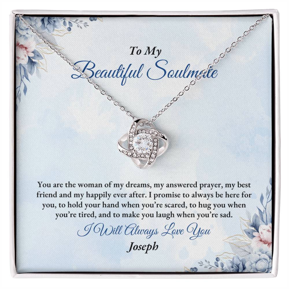 To My Soulmate | You Are The Woman | Love Knot Necklace