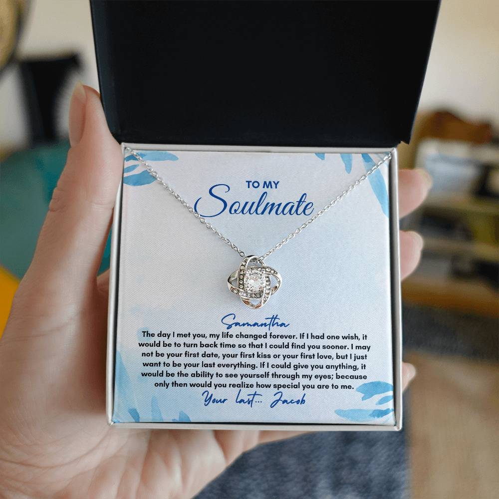 To My Soulmate | The Day I Met You | Love Knot Necklace