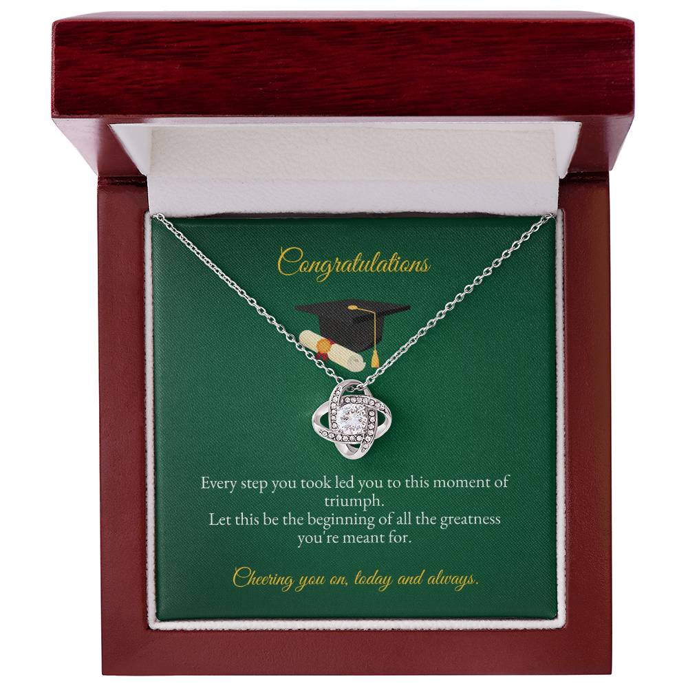 Graduation | Congratulations On You Bachelor Degree | Love Knot Necklace
