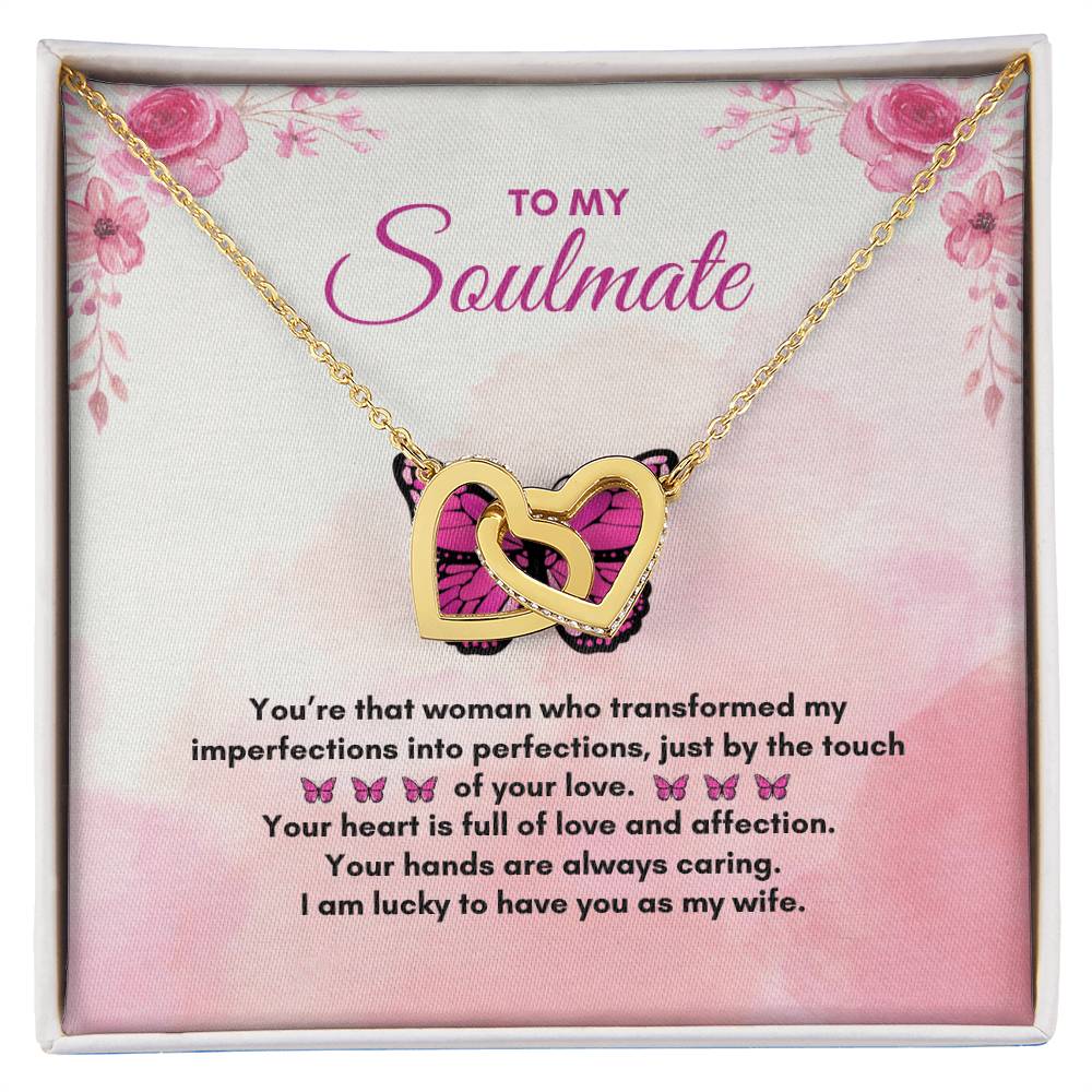To My Soulmate | You're That Woman | Interlocking Hearts Necklace