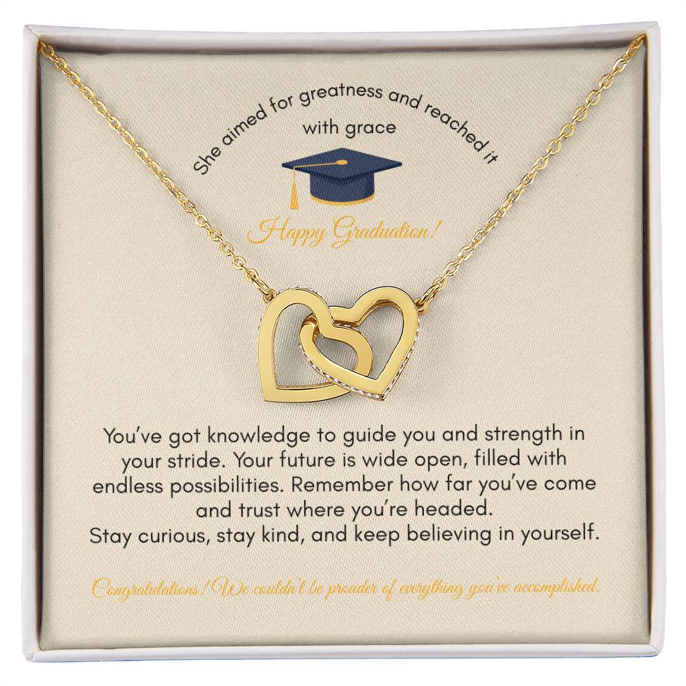 Graduation | You've  Got Knowledge | Interlocking Hearts Necklace