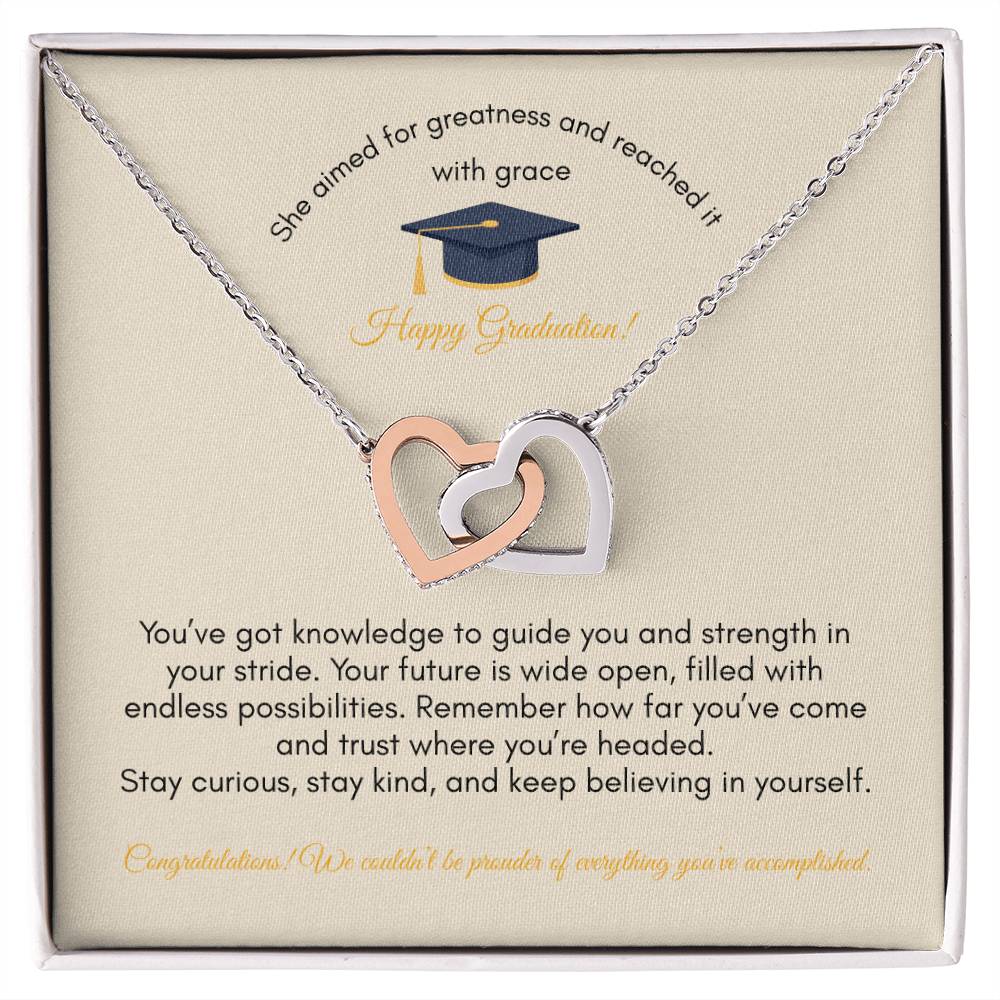 Graduation | You've  Got Knowledge | Interlocking Hearts Necklace