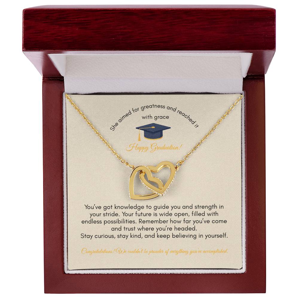 Graduation | You've  Got Knowledge | Interlocking Hearts Necklace