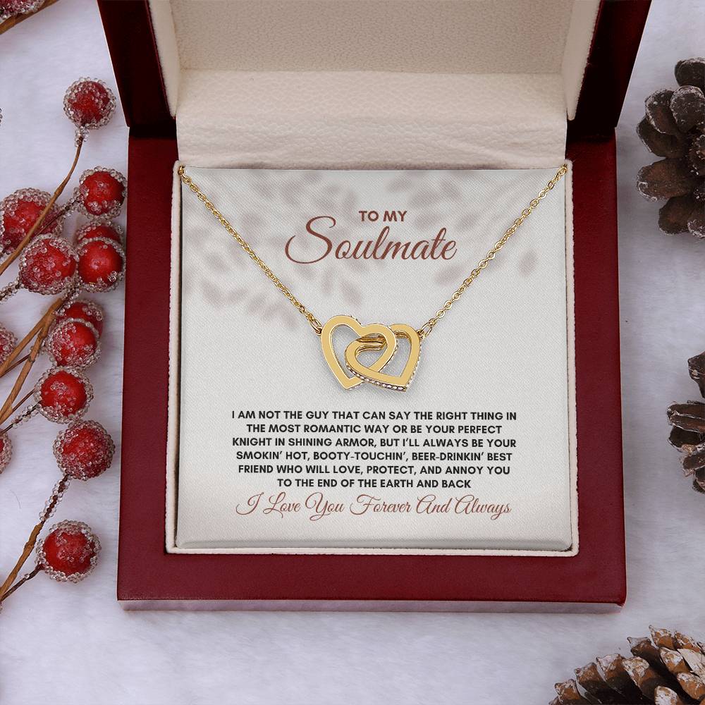 To My Soulmate | I Am Not The Guy That | Interlocking Hearts Necklace