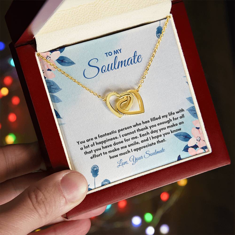 To My Soulmate | You Are A Fantastic | Interlocking Hearts Necklace