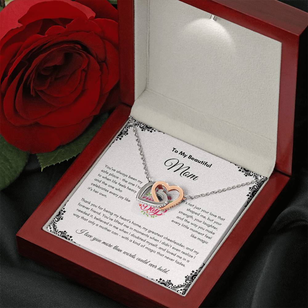 Mother's Day | To My Beautiful Mom | Interlocking Hearts Necklace