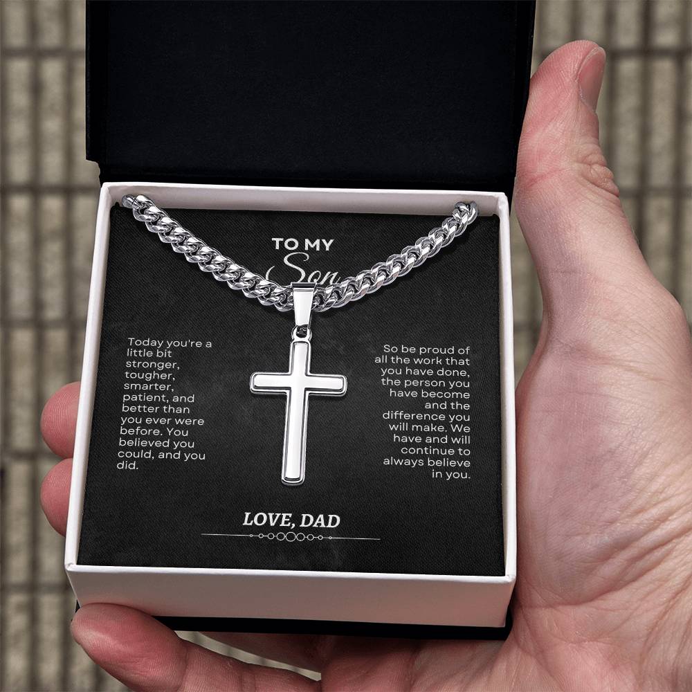 A Little bit Stronger | Cuban Link Chain with Artisan Cross