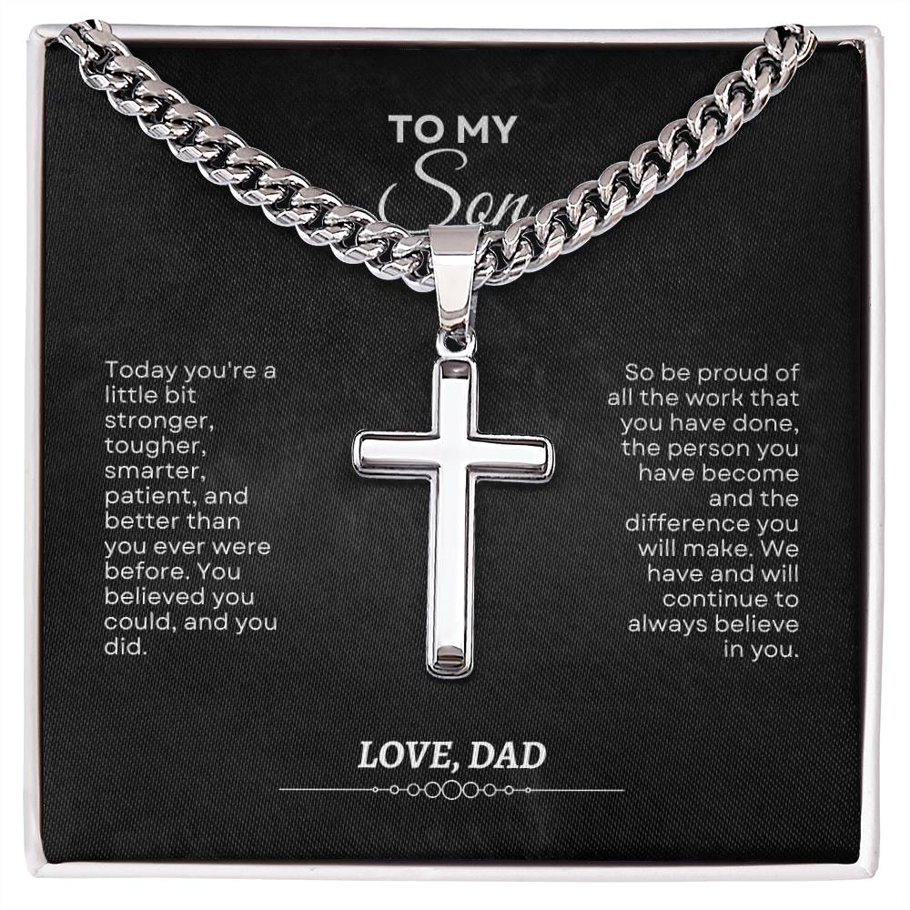 A Little bit Stronger | Cuban Link Chain with Artisan Cross