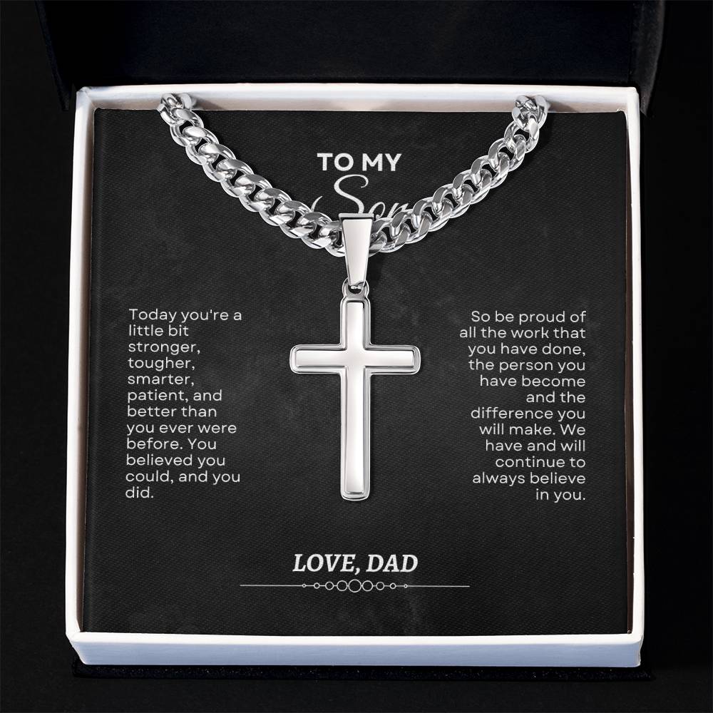 A Little bit Stronger | Cuban Link Chain with Artisan Cross