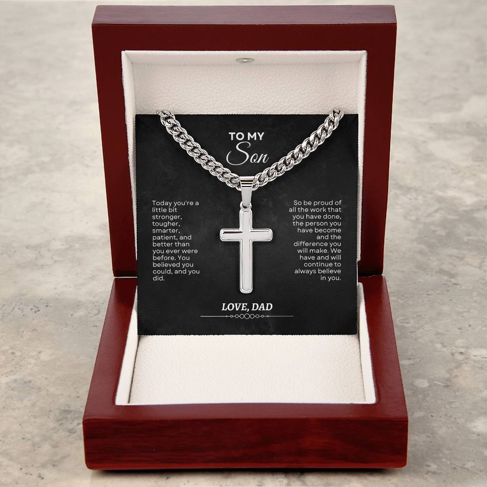 A Little bit Stronger | Cuban Link Chain with Artisan Cross