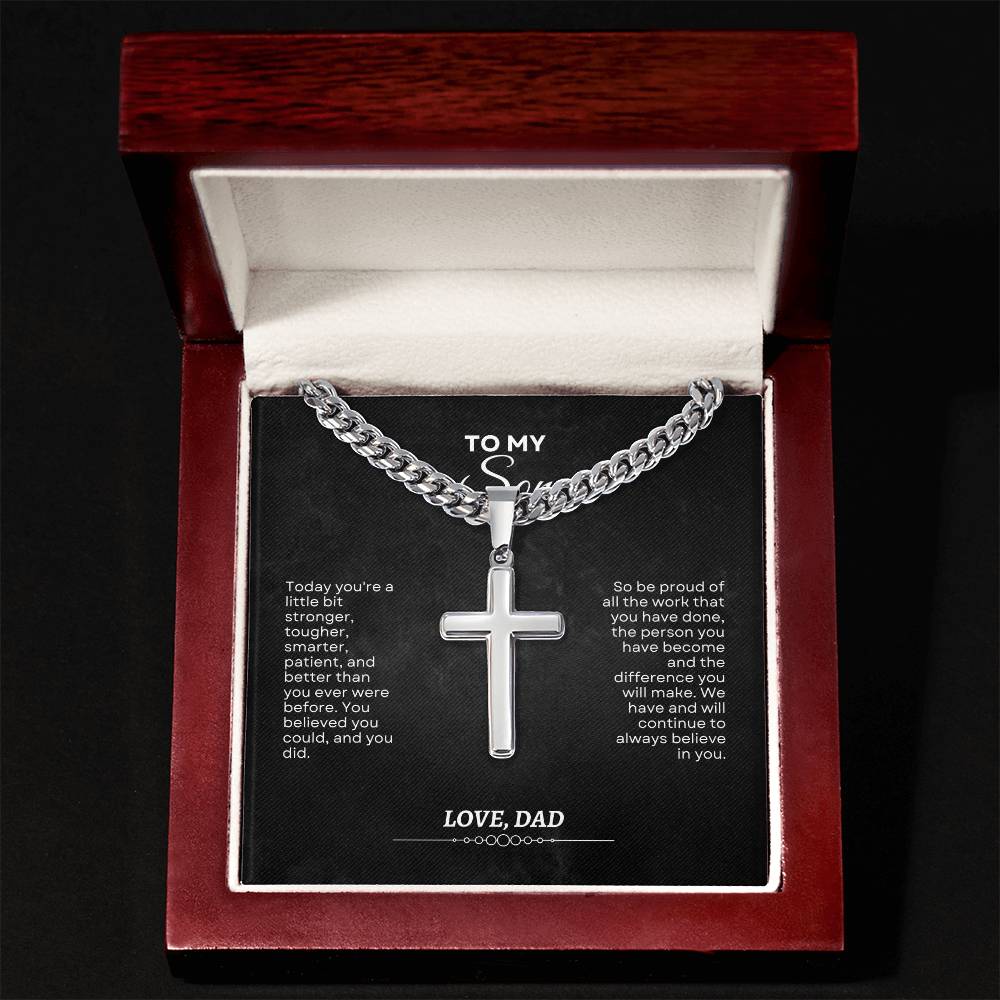 A Little bit Stronger | Cuban Link Chain with Artisan Cross