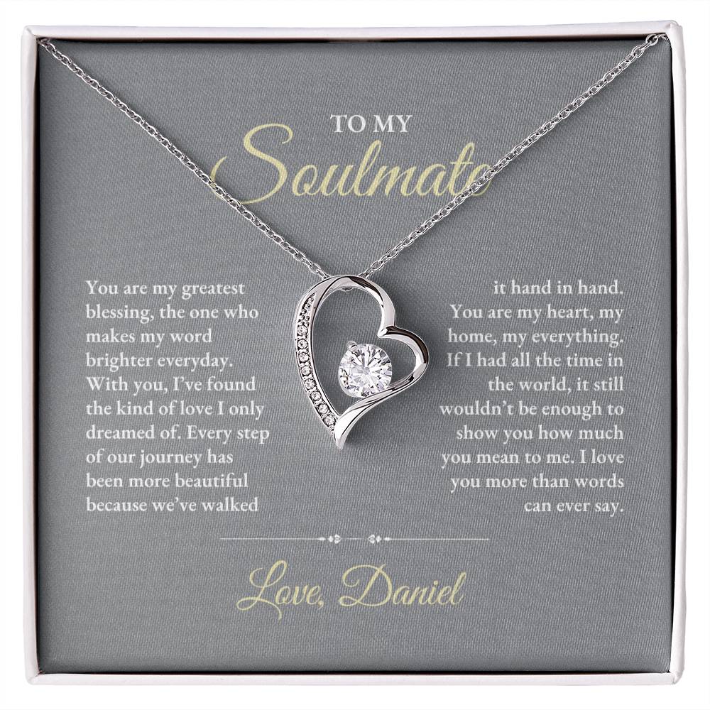 To My Soulmate | You Are My Greatest | Forever Love Necklace