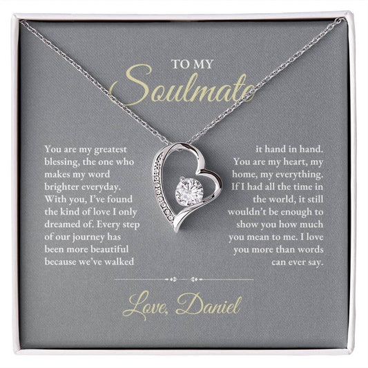 To My Soulmate | You Are My Greatest | Forever Love Necklace
