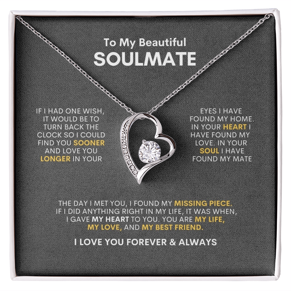 To My Soulmate | If I Had One Wish | Forever Love Necklace
