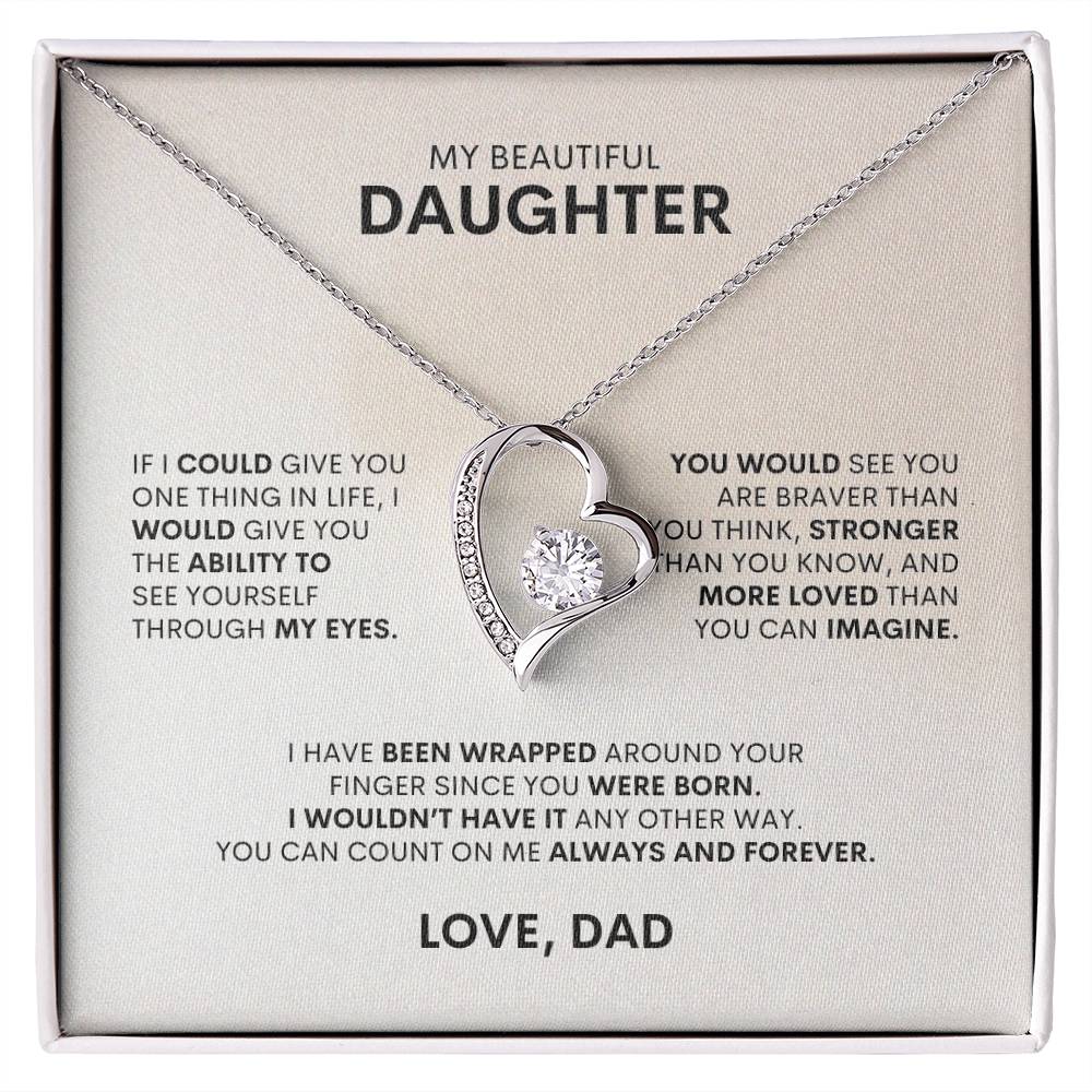 To My Daughter | If I Could Give You One Thing In Life | Forever Love Necklace