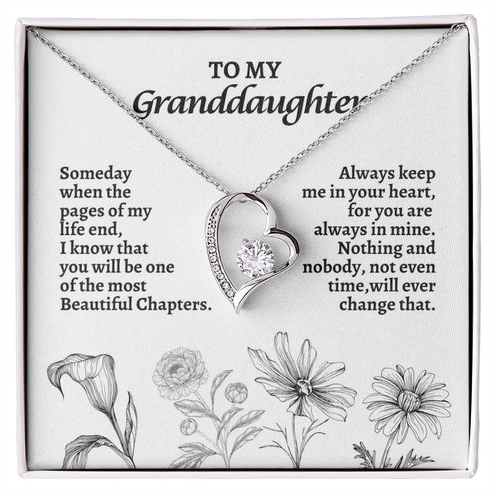 To My GrandDaughter | Someday When The Pages of My Life End | Forever Love Necklace