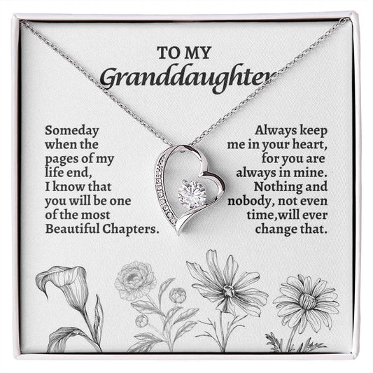 To My GrandDaughter | Someday When The Pages of My Life End | Forever Love Necklace