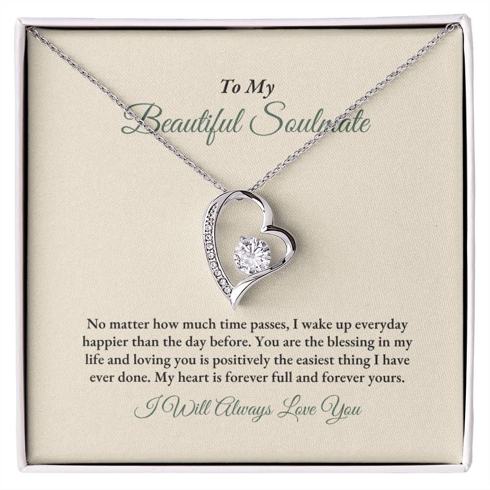 To My Soulmate | No Matter How Much | Forever Love Necklace