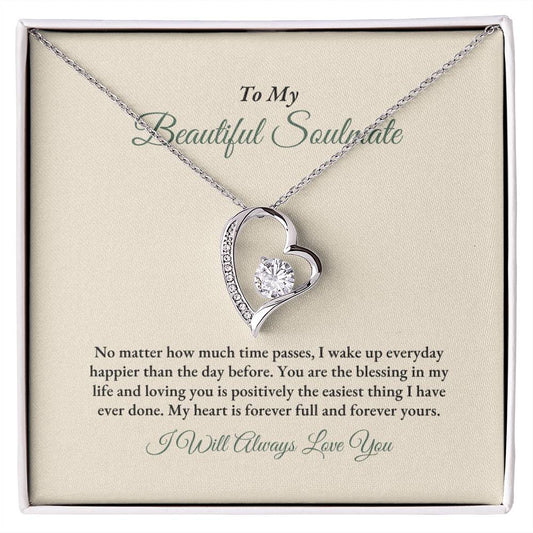 To My Soulmate | No Matter How Much | Forever Love Necklace