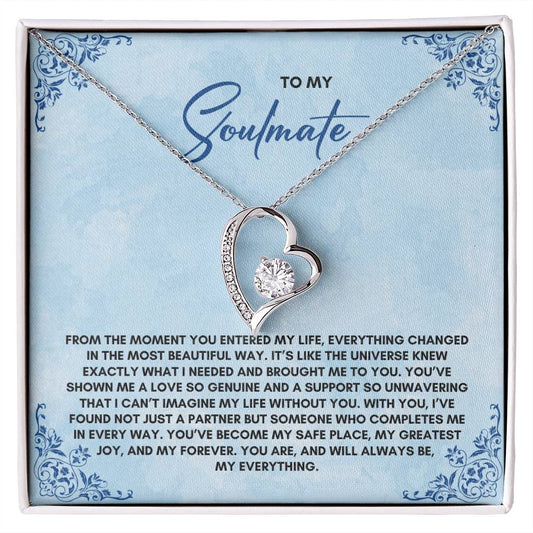 To My Soulmate | From The Moment You Entered| Forever Love Necklace