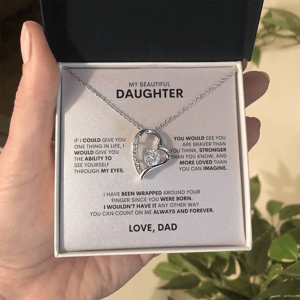 To My Daughter | If I Could Give You One Thing In Life | Forever Love Necklace