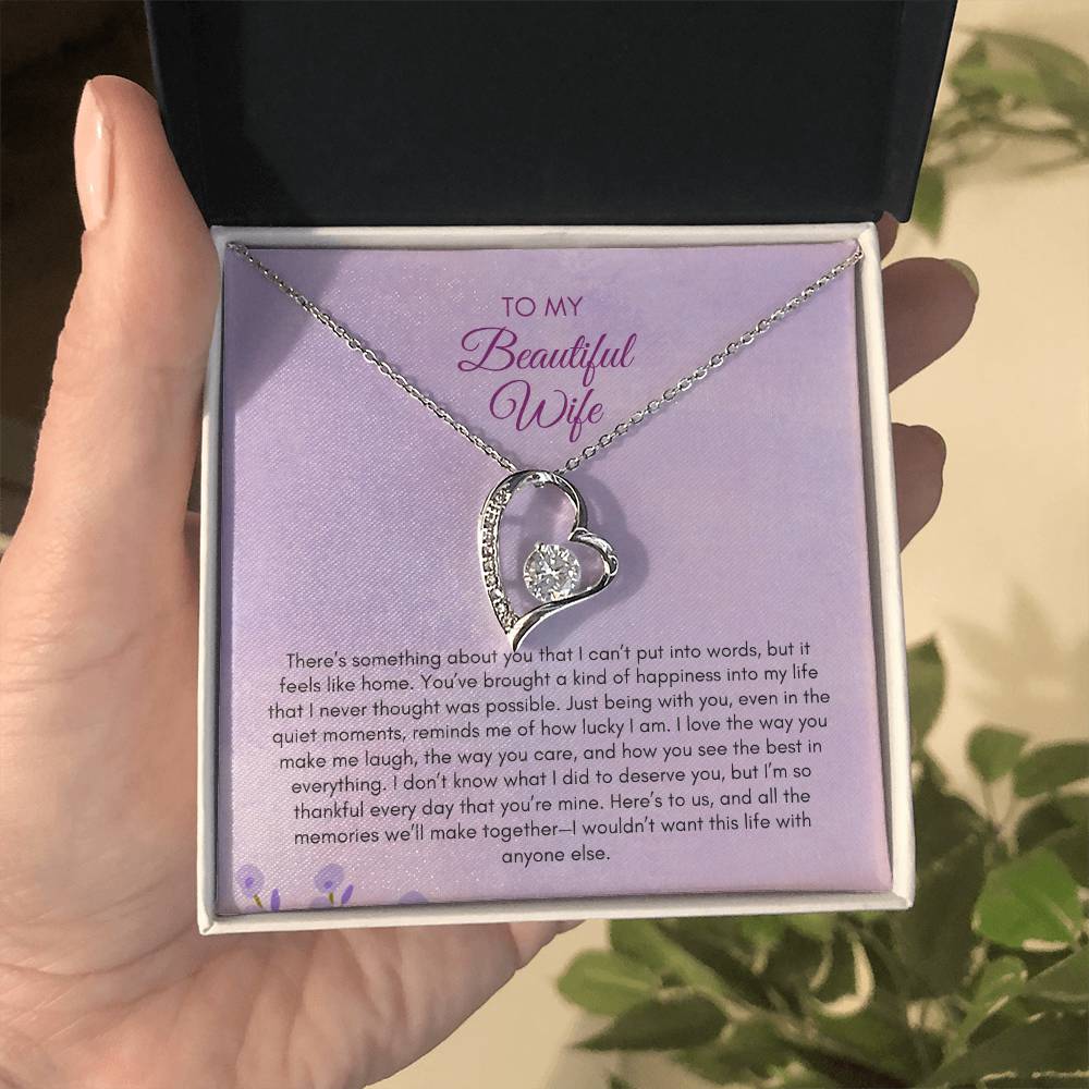 To My Wife | There's Something About You That I Can't Put In Words | Forever Love Necklace