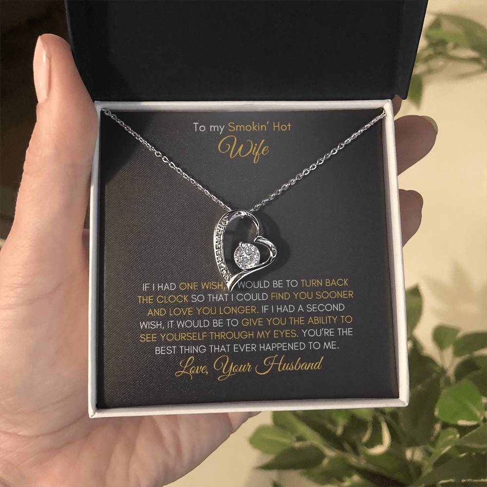 To My Wife | If I Had One Wish, It Would Be To Turn Back | Forever Love Necklace